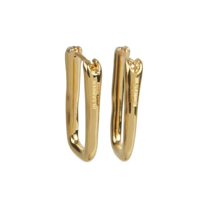 JIL SANDER Logo engraved Earrings-1