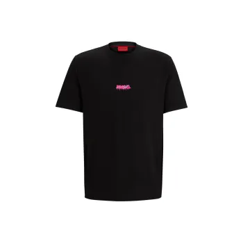 HUGO BOSS Logo print Cotton T shirt