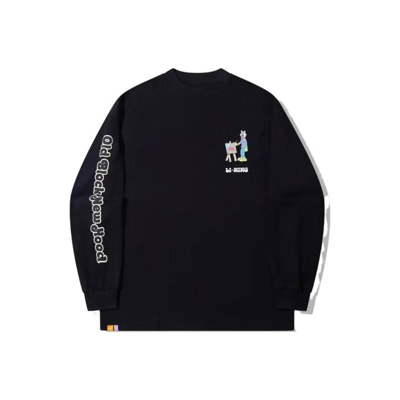 LiNing x Steven Harrington Drop Shoulder Sleeve T Shirt Unisex Black-0