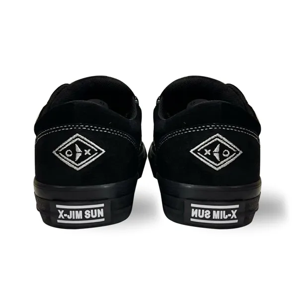 X JIMSUN Coverage Slip Resistant And Abrasion Resistant Low Top Skateboard Shoes Unisex Warrior Black-3