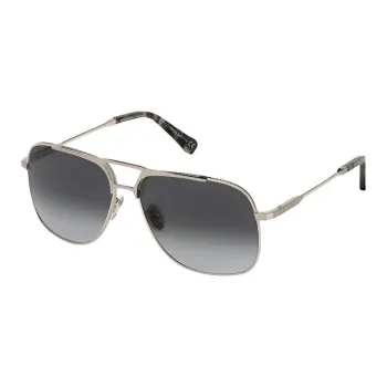 OMEGA Metal Aviator Sunglasses Men's Silver