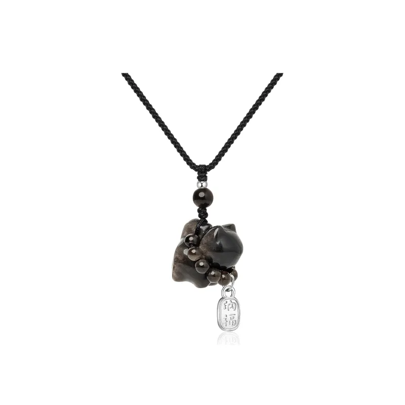 Jodie&Kevin Obsidian Jade Necklaces Unisex-3