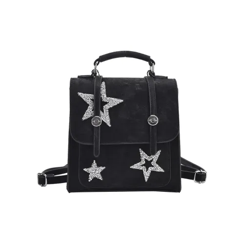 Yalu PU Backpack Women's Black/Blue/Pink