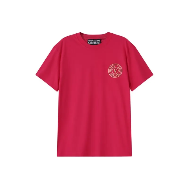 VERSACE JEANS COUTURE SS24 T Shirt Unisex Rose Red-0