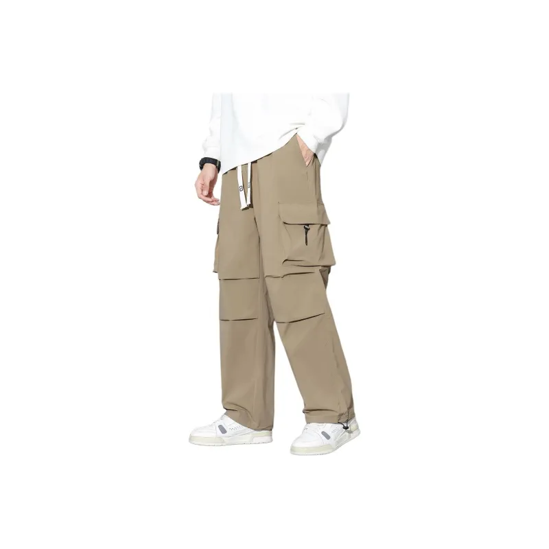 Tonlion Casual Pants Unisex Khaki-1