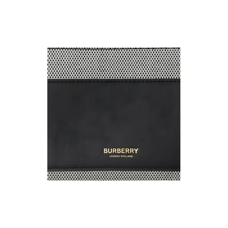 Burberry Cotton Wallet Large Size Women's Black-2