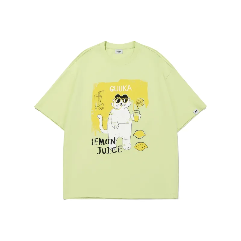 Guuka Short Sleeved T Shirts Unisex Neon Yellow-0