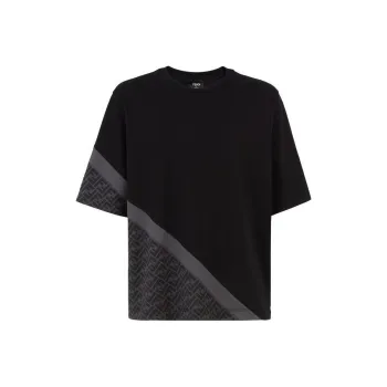 FENDI Diagonal FF printed Cotton T shirt