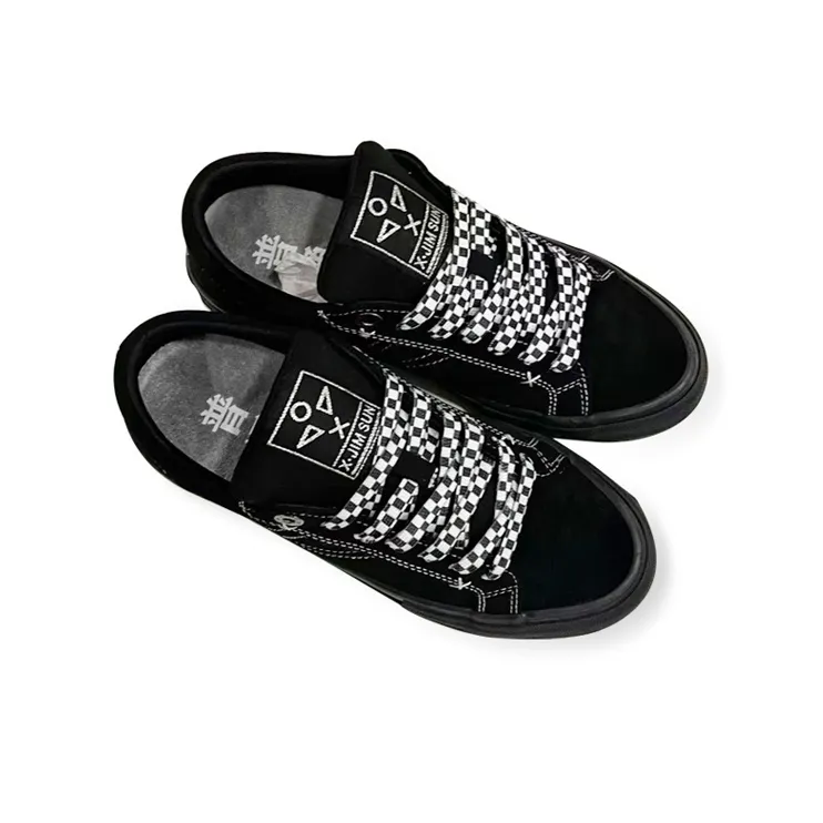 X JIMSUN Coverage Slip Resistant And Abrasion Resistant Low Top Skateboard Shoes Unisex Warrior Black-2