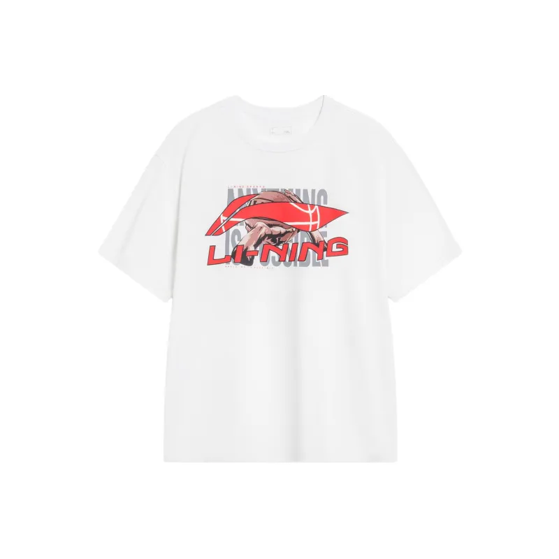 LiNing Sports Life Collection T Shirt Men's Standard White-0