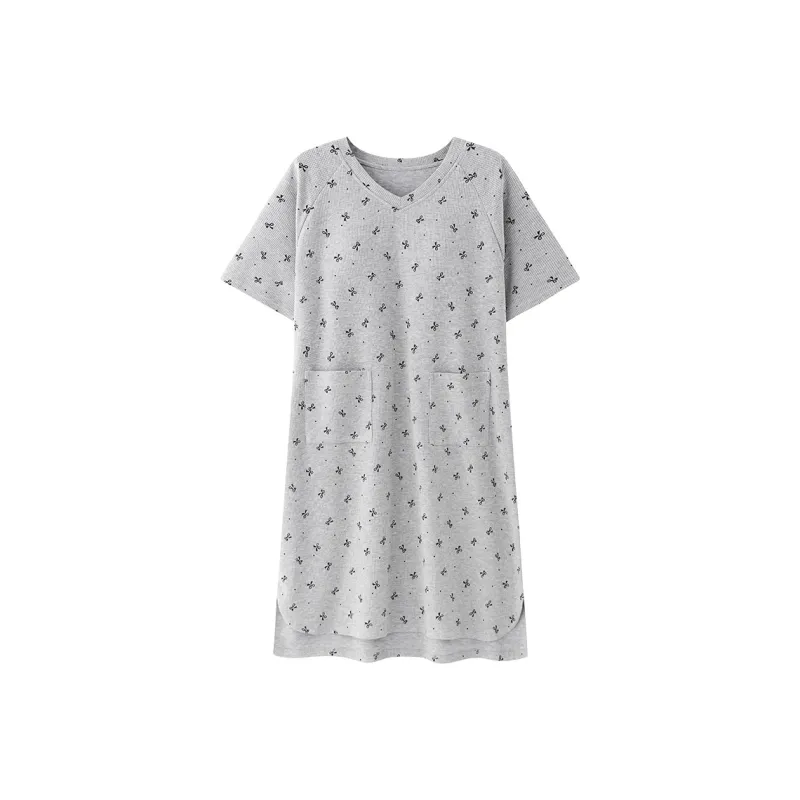 FENTENGCARE Nightgown Women's Gray-0