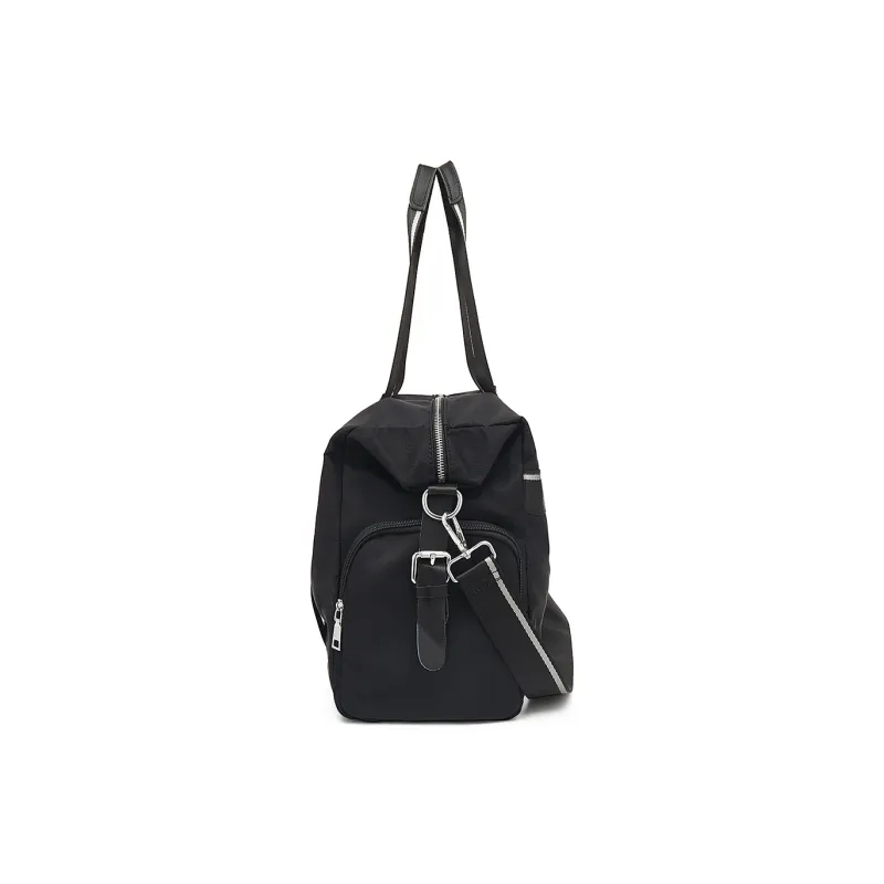 Old Man's Head Fabric Travel Bag Women's Black-5