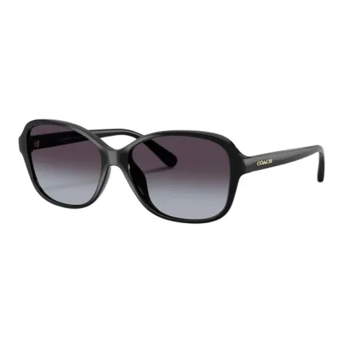 COACH Plastic Irregular Shape Sunglasses Women's Black