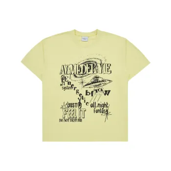 Acme De La Vie/ADLV Space Doodle Artwork T Shirt Unisex Yellow