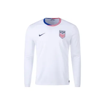 Nike Usmnt 2024 Stadium Home Men's Nike Dri FIT Soccer Long Sleeve Replica Jersey
