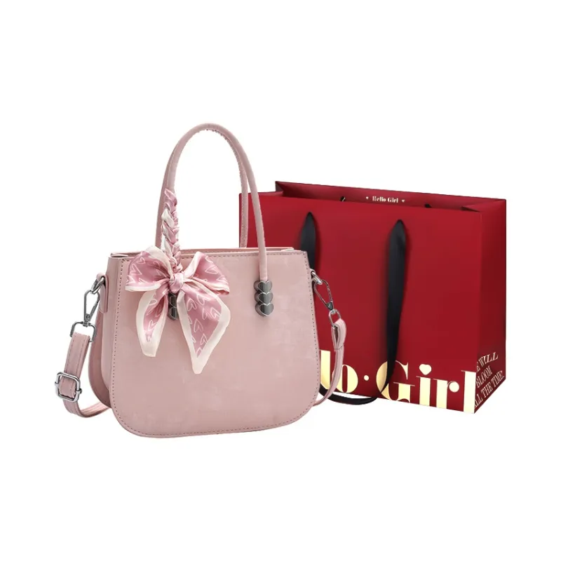 GOX PU One Shoulder Handbag Women's White/Gray/Black/Khaki/Blue/Pink-20
