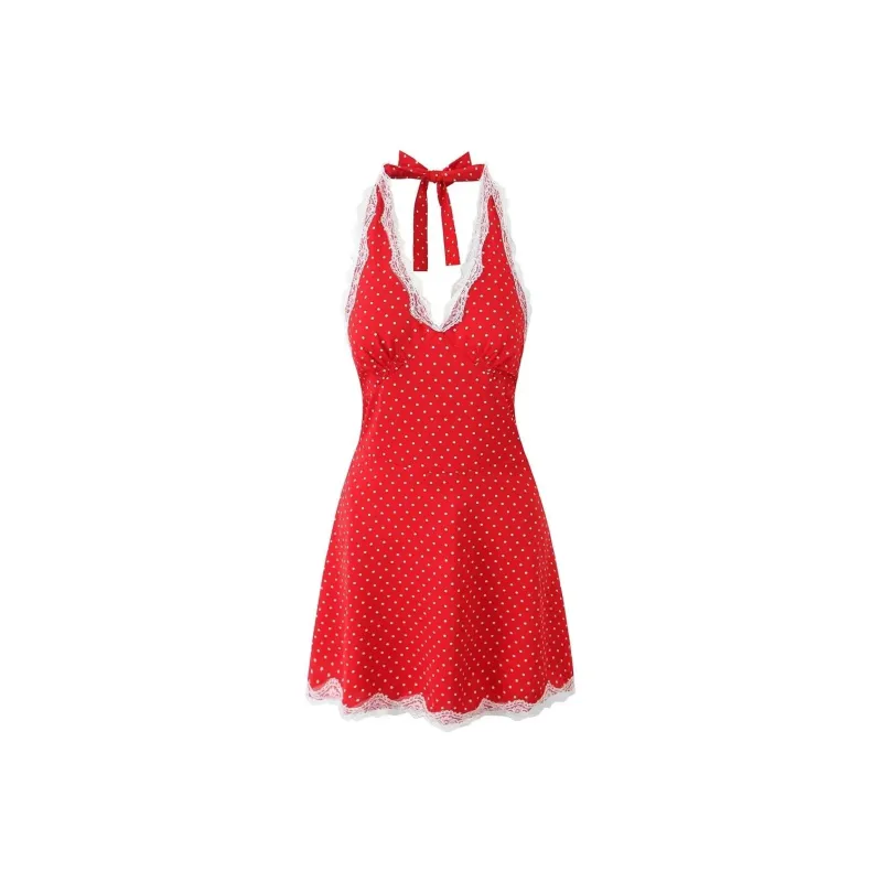 IQC Slip Dresses Women's Red-1
