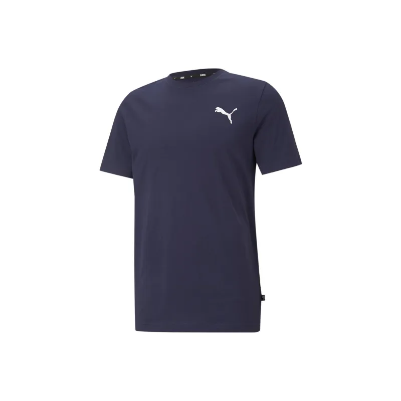 PUMA Essentials Small Logo Tee T Shirt Men's Blue-0