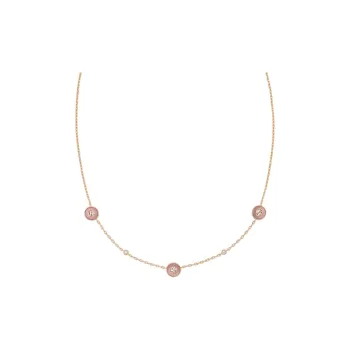 GUCCI Diamond Necklaces Unisex Rose Gold
