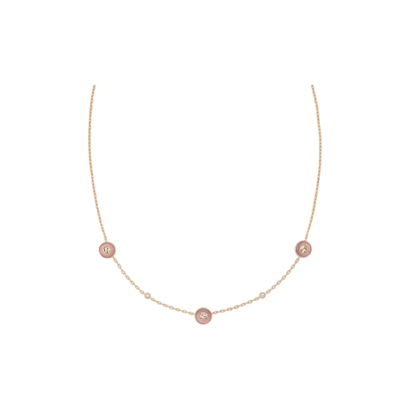 GUCCI Diamond Necklaces Unisex Rose Gold-0