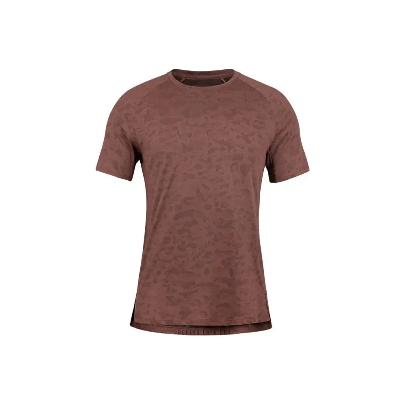 Lululemon Textured Train No-Stink Zinc™ Fabric T-Shirt Men's Camouflage Smoky Yellow Jade Graphite Gray-0