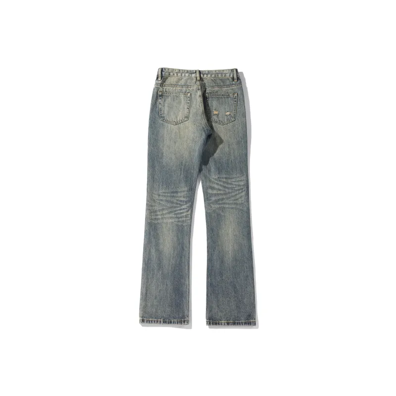 ZWWWZ Jeans Unisex Distressed White Black-7