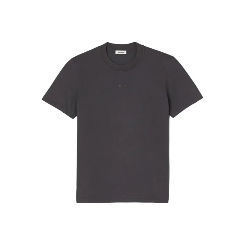 Sandro Embroidered-logo Cotton T-shirt-0