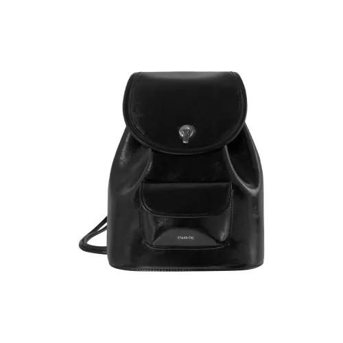 Stand Oil Vegan Leather jumpman backpack Mini Women's Black