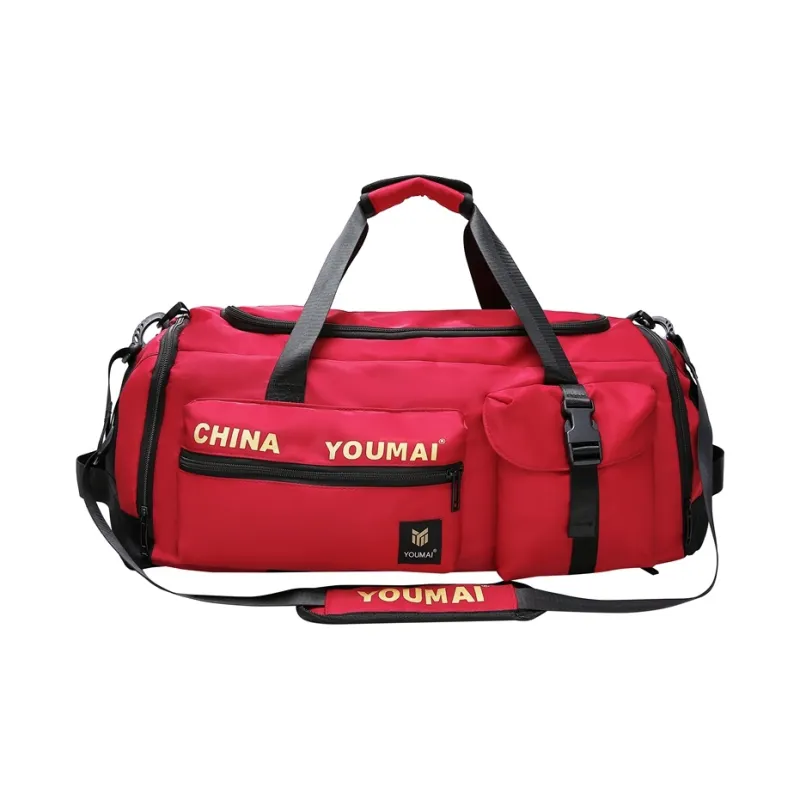Deli Bear Nylon Gym Bag Unisex Black/Pink/Khaki/Red/Yellow/Army Green/Blue-15