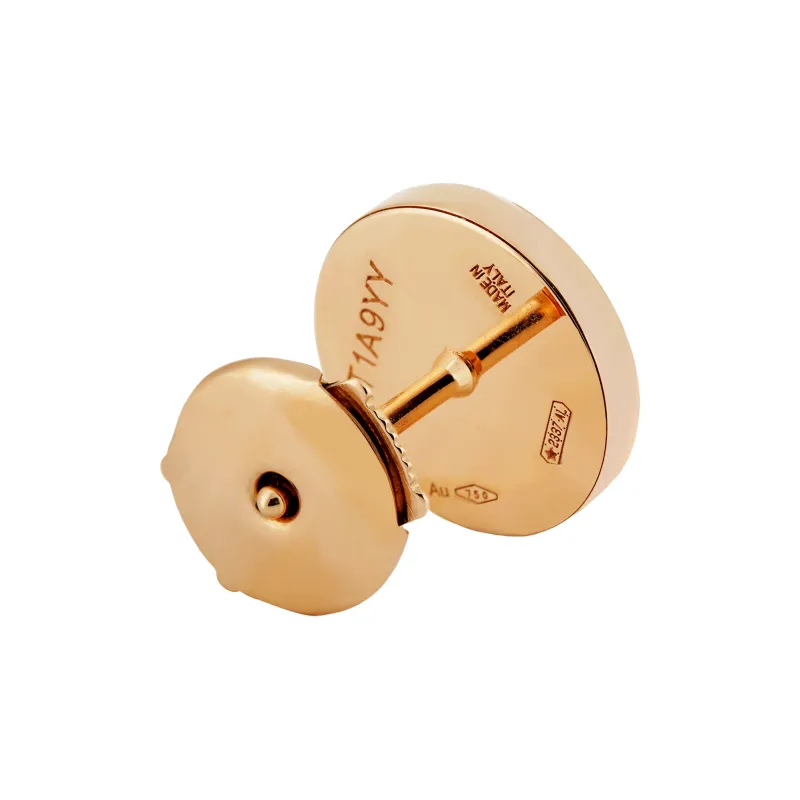BVLGARI 18K Rose Gold, Mother Of Pearl Stud Earrings Unisex-3