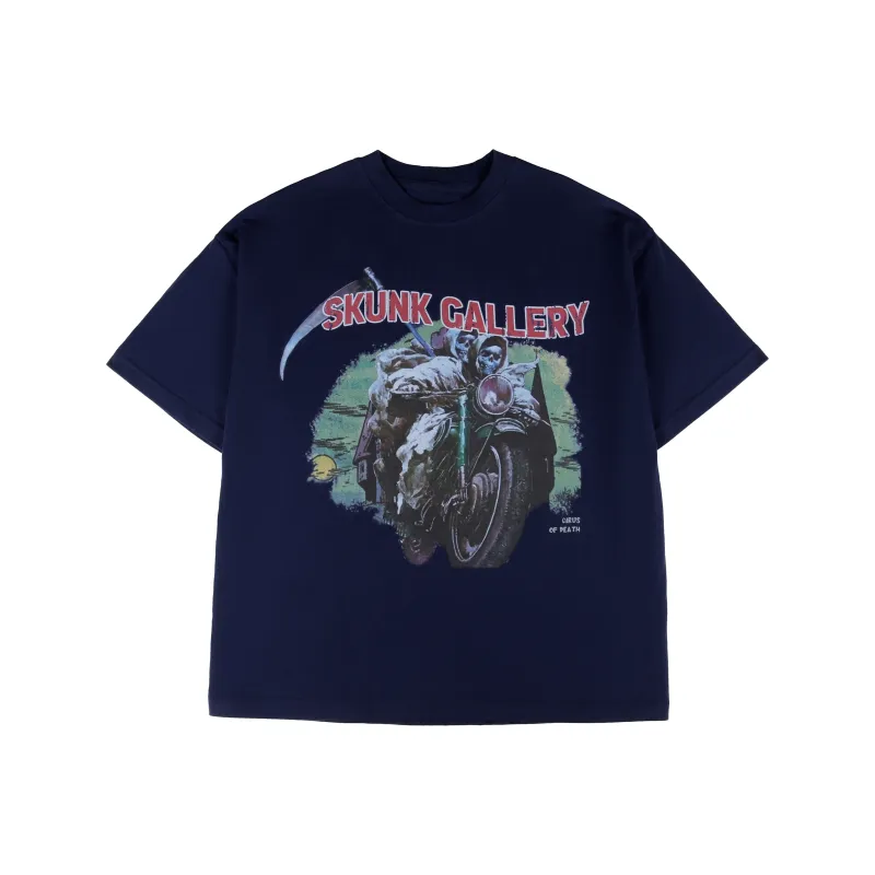SKUNK GALLERY T Shirt Unisex Navy Blue-0