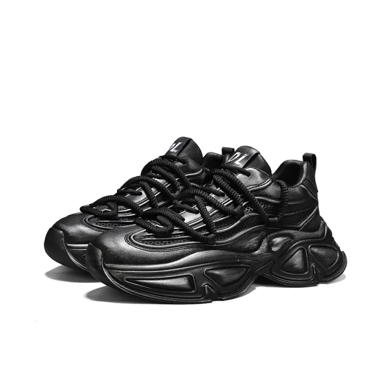 AiJP Anti Slip And Wear Resistant Height Increasing Low Top Chunky Sneakers Men's-3