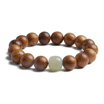 MUSHENGYUAN Golden Sandalwood Bracelets Unisex