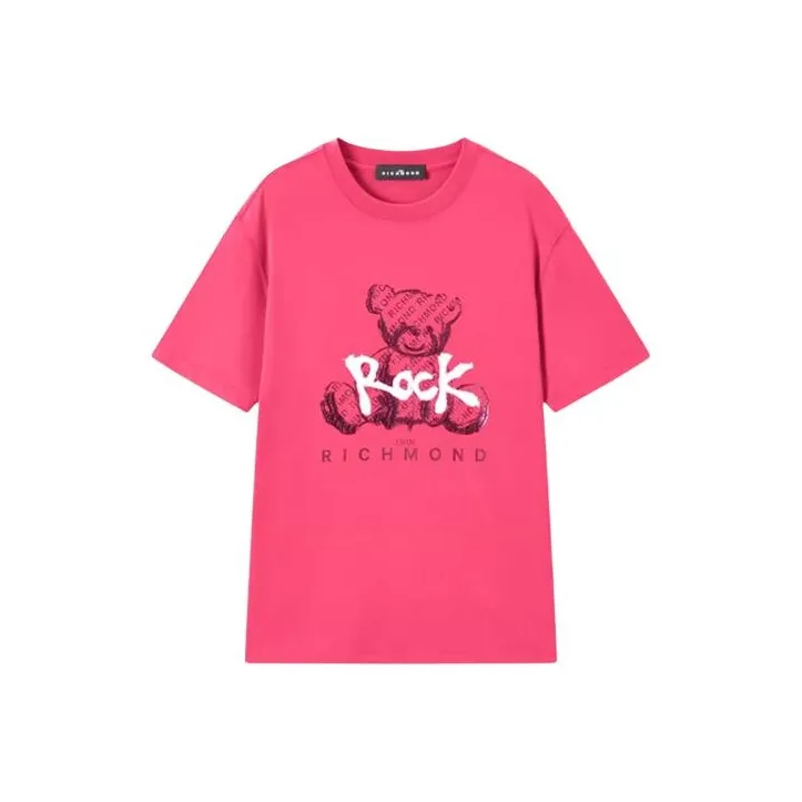 JOHN RICHMOND Color Block Print Crew Neck Pullover Short Sleeved T Shirt Men's-9