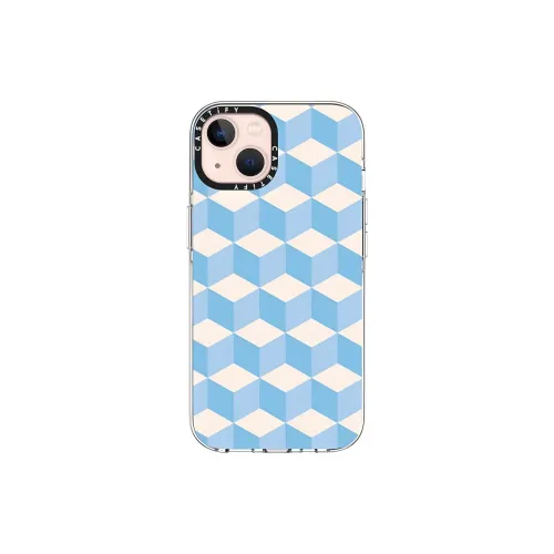 CASETIFY TPU Material Sky Blue Tile MagSafe Phone Cases Compatibility With IPhone 13/Pro/Pro Max Plaid