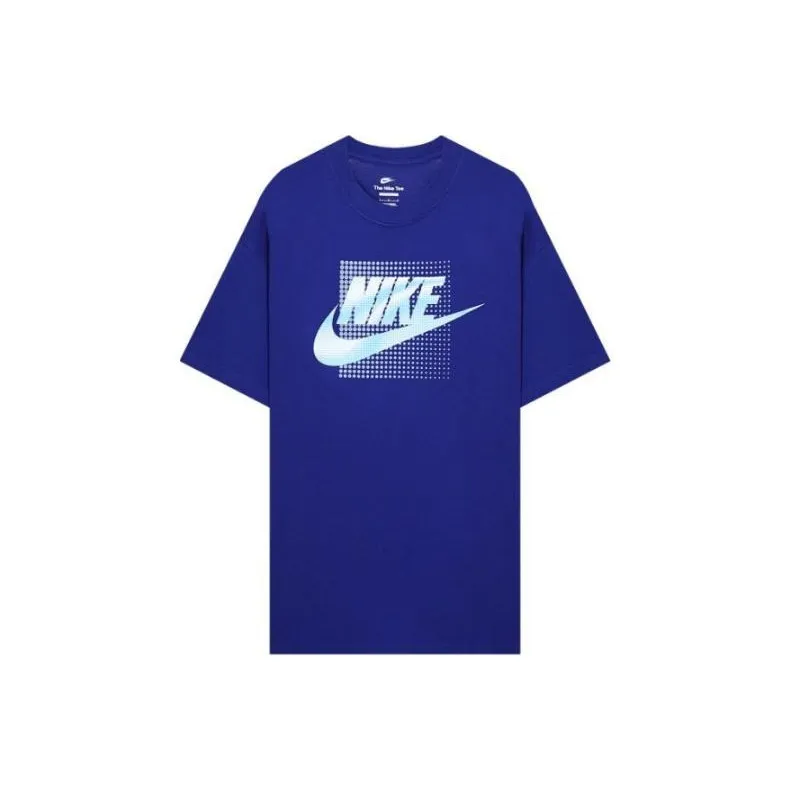 Nike T Shirts Men Blue-0