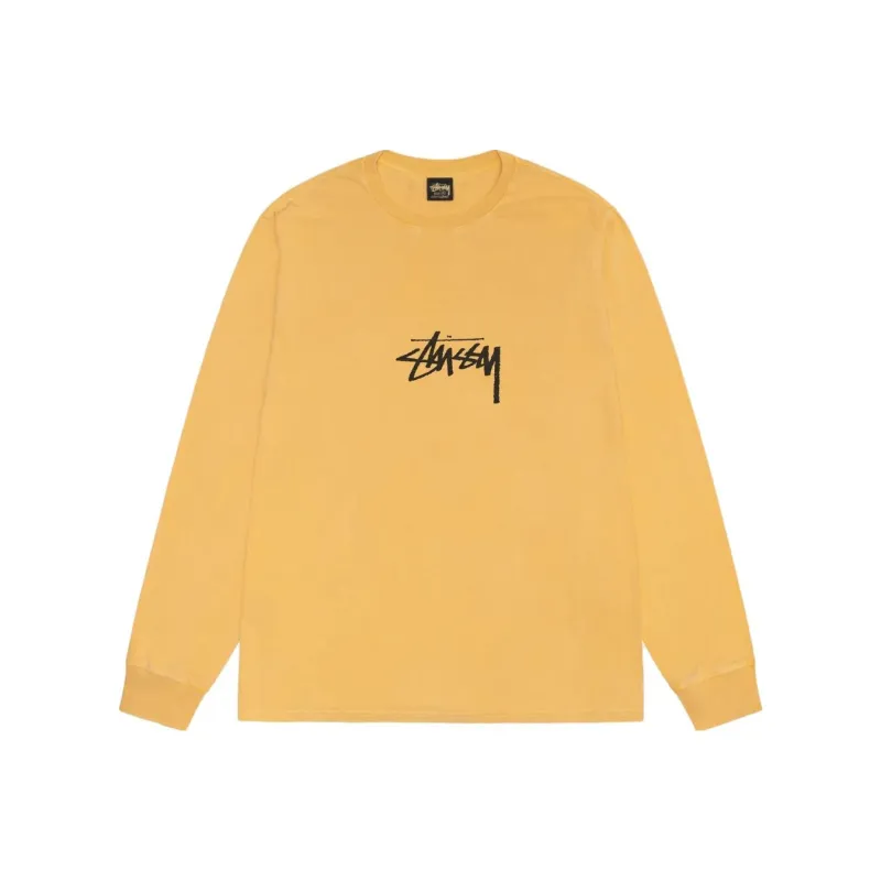 Stussy Pigment Dyed Small Stock Long Sleeve Tee-6
