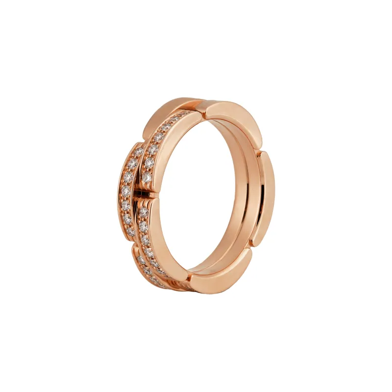 CARTIER Maillon Panthere Collection 18K Rose Gold Rings Unisex-1