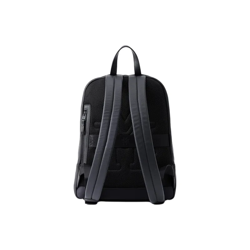 FION Mountain And Sea Journey Series Cow Leather Backpack Regular Men's Black-3