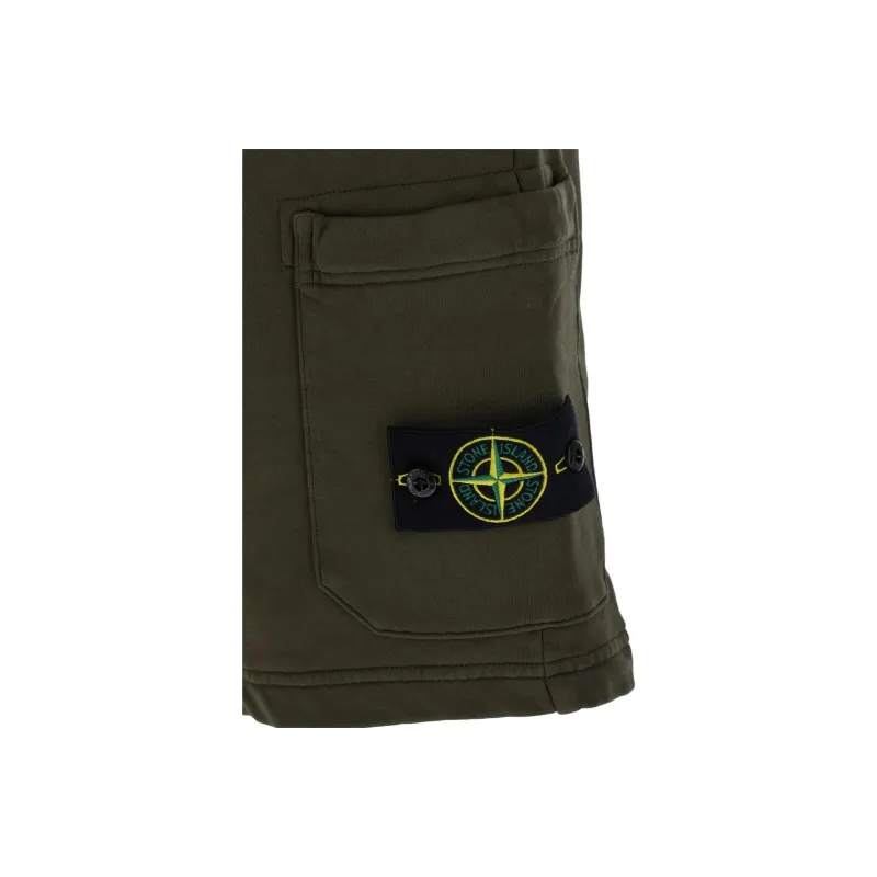 STONE ISLAND Fleece Logo Shorts-2
