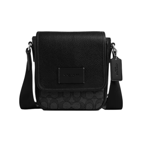 COACH LUCASSignature Smooth Calf Leather Crossbody Bag Mini Men's Black