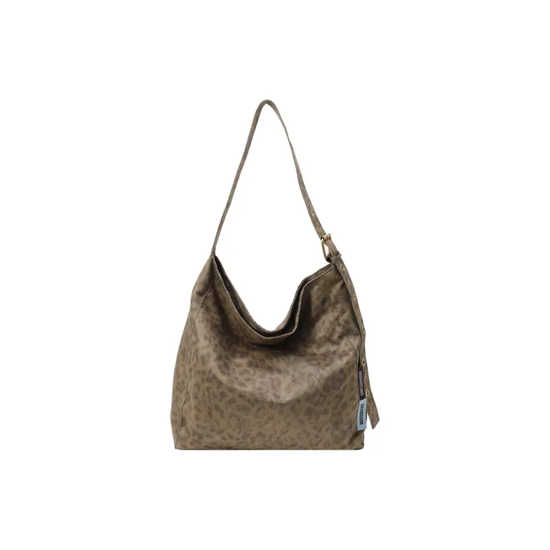 BALANG Suede Crossbody Bag, Shoulder Bag Women's Khaki/Brown-0