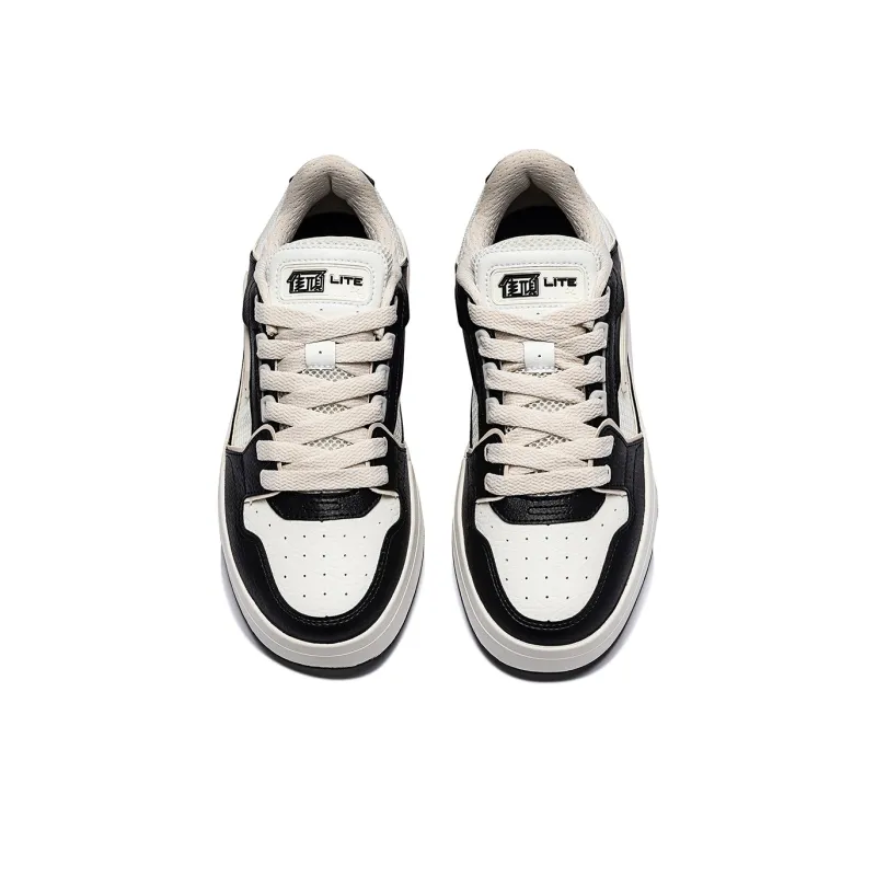 Anta Street Play LITE Slip Resistant Cushioning Low Top Skateboard Shoes Men's Black White Gray-3
