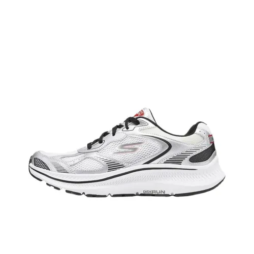Skechers MEN'S GO Anti Slip Wear Resistant Low Top Casual Running Shoes Men's White Black
