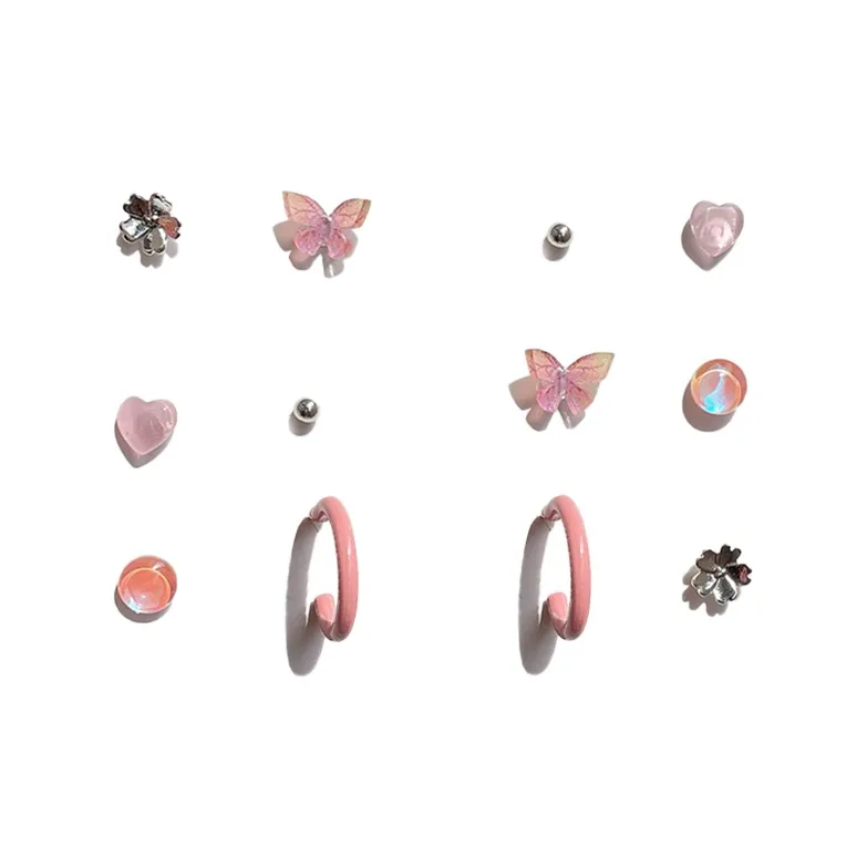 Shiban Alloy Stud Earrings Women's-4