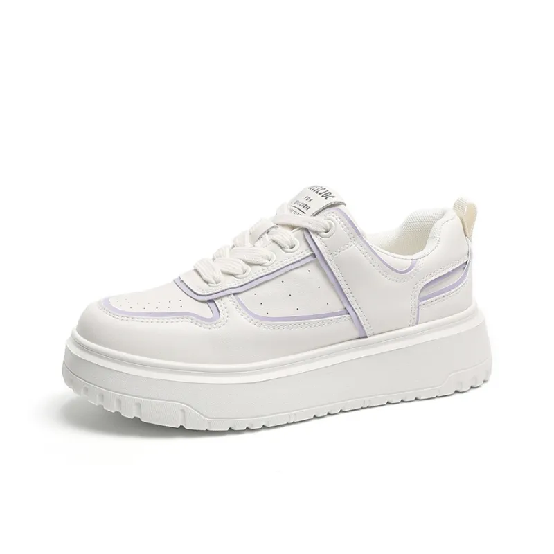 O.L Small White Shoes Low Top Skateboard Shoes Women's-14