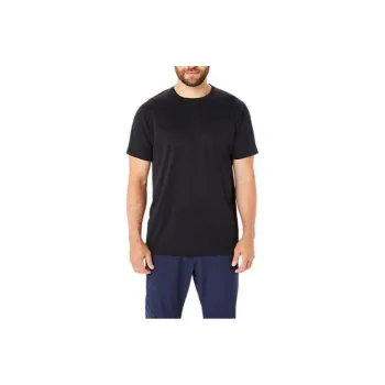 Asics Actibreeze Panel Jacquard Short Sleeve T Shirt T Shirt Unisex Black