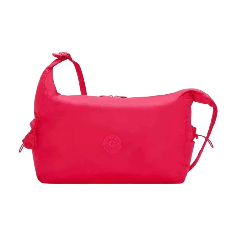 Kipling Fabric Cloud Bag, Shoulder Bag, Crossbody Bag Medium Size Unisex Simple Beige/Simple Rose Pink/Simple Black-3