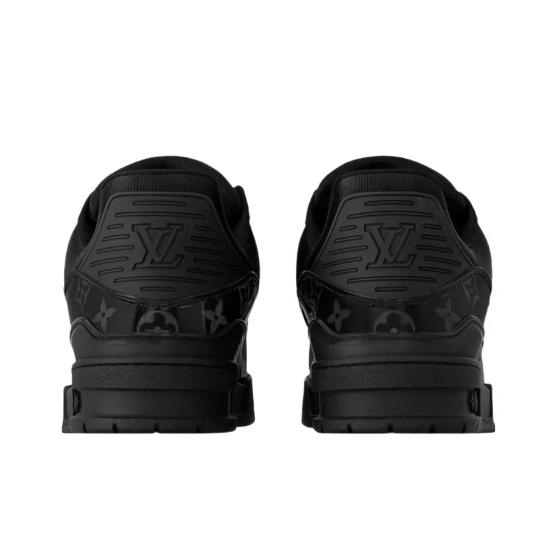 LOUIS VUITTON Trainer 2025 Spring Men's Collection Low Top Skateboard Shoes Men's Black-2