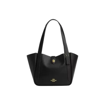 COACH Hadley Double Sided Leather Tote Bag, Shopping Bag, Handbag, Shoulder Bag Tubas Women's Black